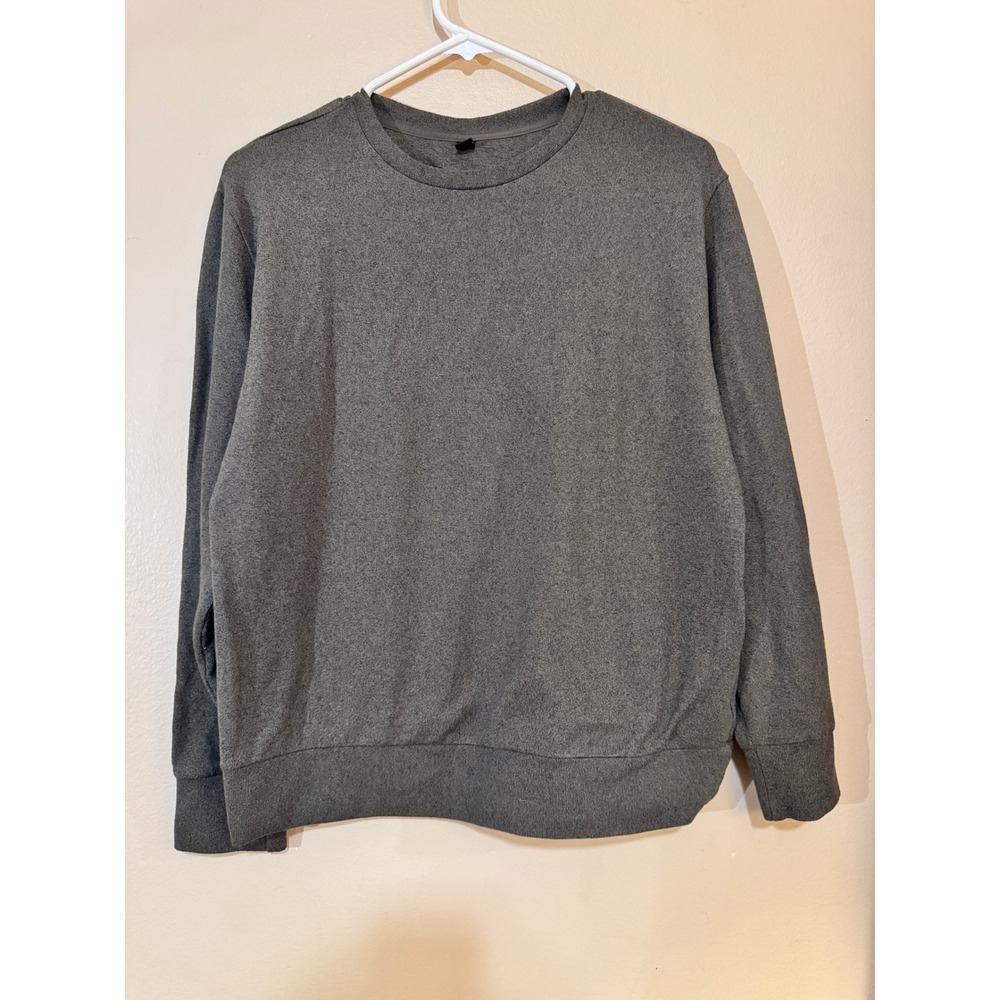 Uniqlo Mens Small Gray Crewneck Sweatshirt 241-470143 Stretch Pullover